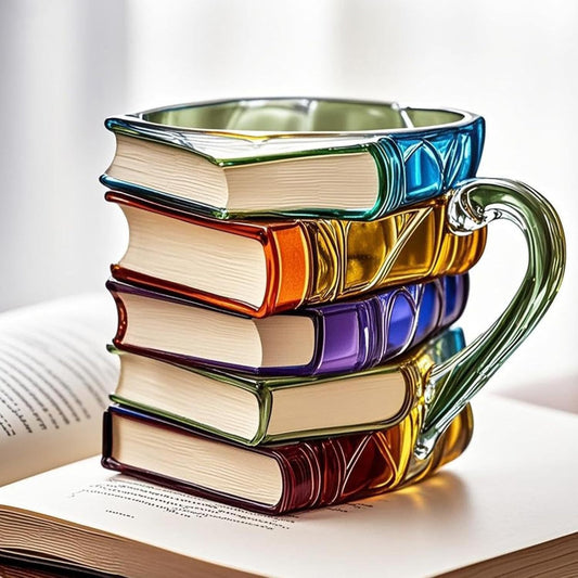 Painted Book Coffee Cup
