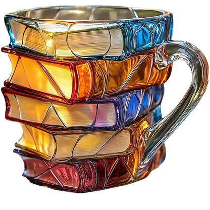 Painted Book Coffee Cup