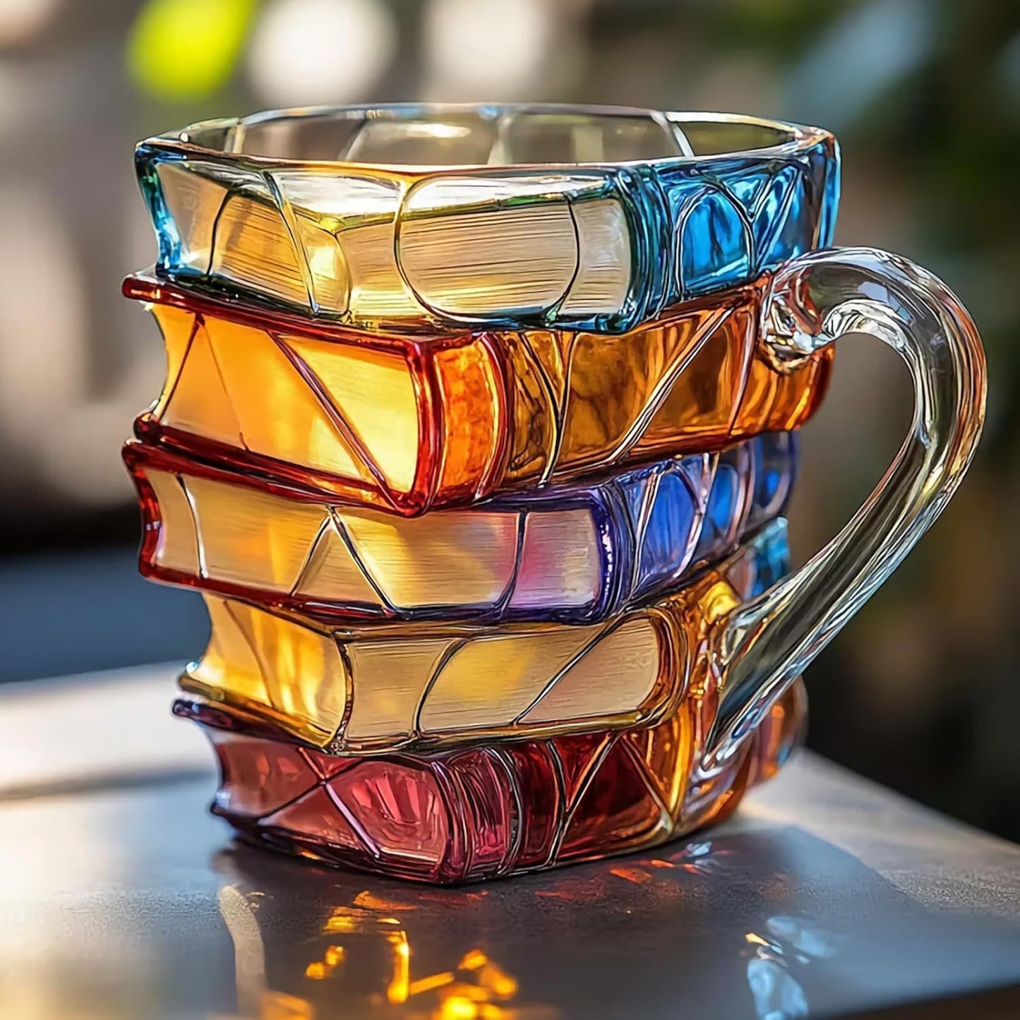 Painted Book Coffee Cup