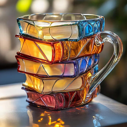 Painted Book Coffee Cup